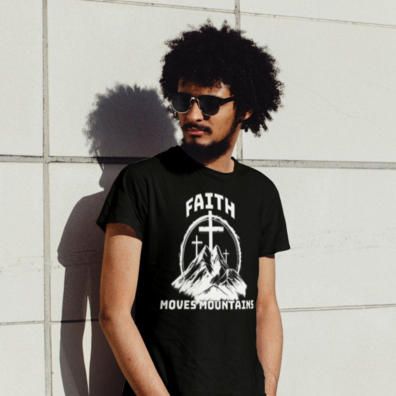 ut- Faith Moves Mountains B&W Tee