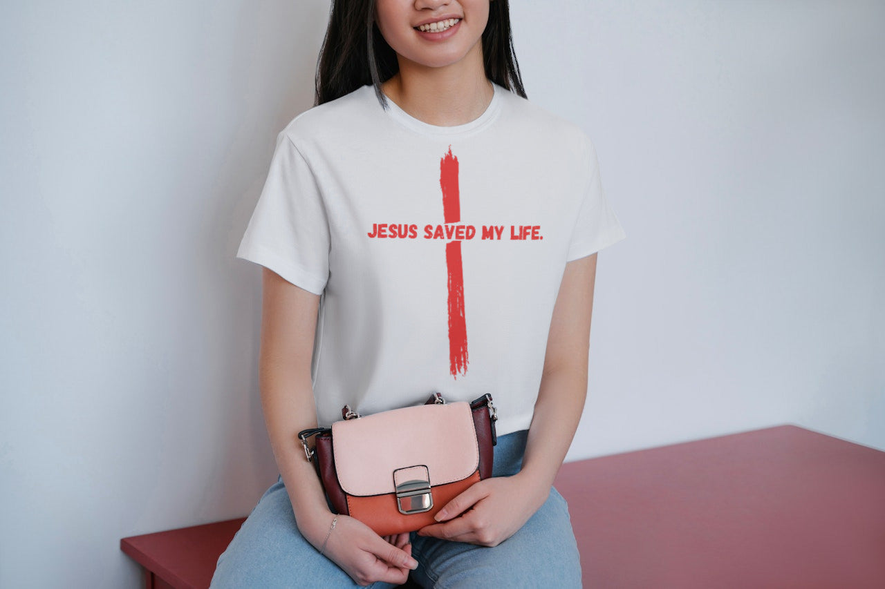 lt- Jesus Saved My LIfe Ladies Tee