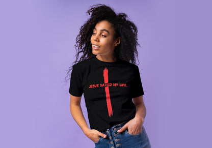 lt- Jesus Saved My LIfe Ladies Tee