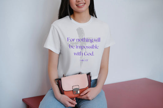 lt- Luke 1:37 Ladies Tee